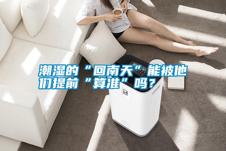 潮濕的“回南天”能被他們提前“算準”嗎？