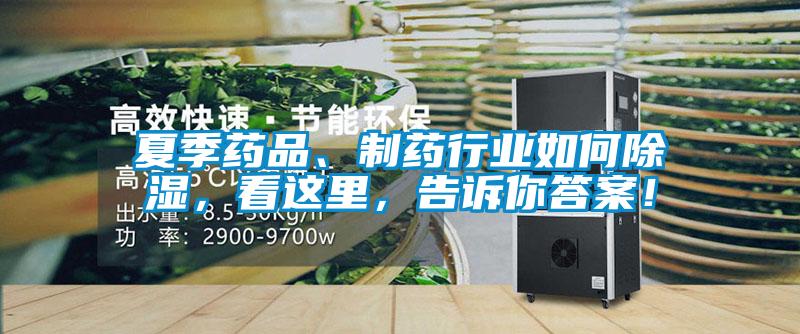 夏季藥品、制藥行業如何除濕，看這里，告訴你答案！