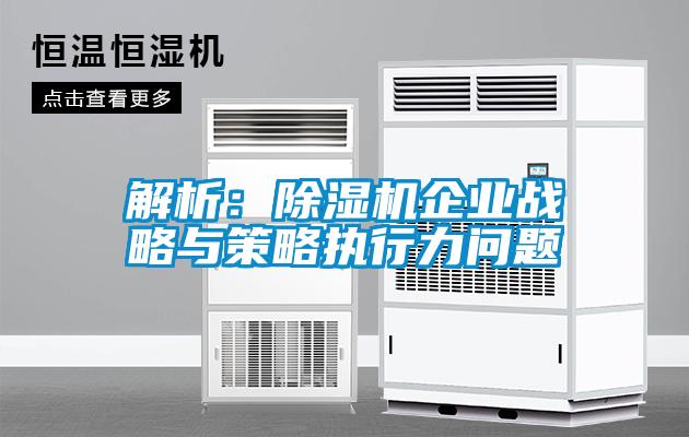 解析：除濕機企業戰略與策略執行力問題