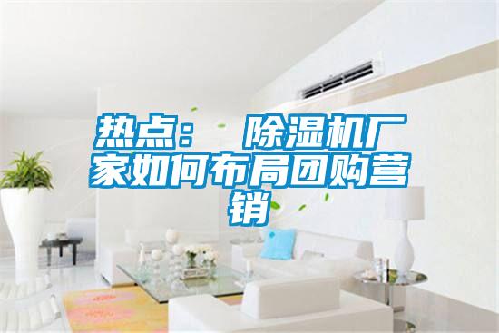 熱點： 除濕機(jī)廠家如何布局團(tuán)購營銷