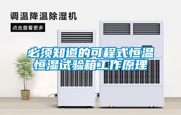 必須知道的可程式恒溫恒濕試驗箱工作原理