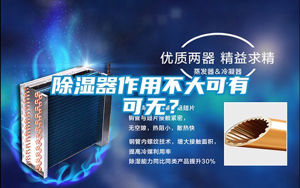除濕器作用不大可有可無？