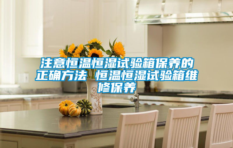 注意恒溫恒濕試驗箱保養的正確方法 恒溫恒濕試驗箱維修保養