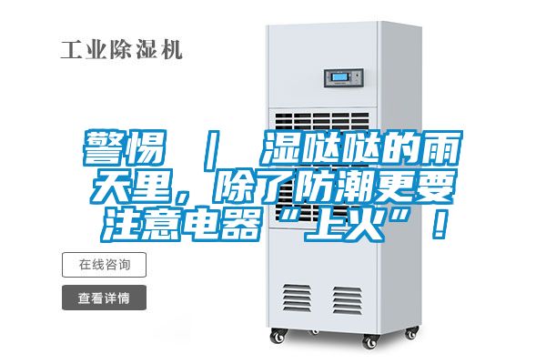 警惕 ｜ 濕噠噠的雨天里，除了防潮更要注意電器“上火”！