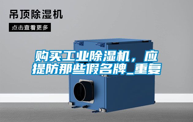 購買工業除濕機，應提防那些假名牌_重復